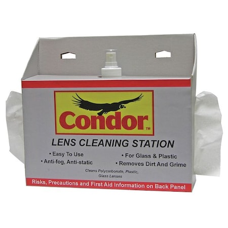 Lens Cleaning Station, Loose, Anti-Fog, Anti-Static, Non-Silicone, 1, 200 Tissues MPN:44X057