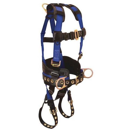 Full Body Harness, Vest, 425 lb. Weight Capacity, Positioning, Mating Chest, Tongue Leg, L/XL MPN:45J270