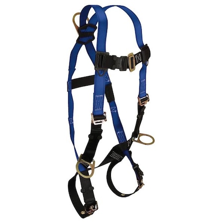 Condor Full Body Harness, XL, 425 lb., Mating Chest/ Tongue Leg Straps, Back, Hips D-Ring MPN:45J281