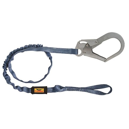 Shock Absorbing Lanyard, 6 ft. Length, Web Loop, Polyester, 1 Leg(s), 310 lb. Weight Capacity MPN:45J287