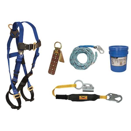 Roofer's Fall Protection Kit, Size: Universal MPN:45J298