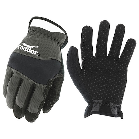Condor Mechanics Gloves, Synthetic Leather Palm, Polyester Back, 8, Black MPN:488C59