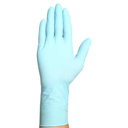 Disposable Gloves, 6.00 to 6.99 mil Palm, Nitrile, Powder-Free, S (7), 50 PK, Blue MPN:48UN15