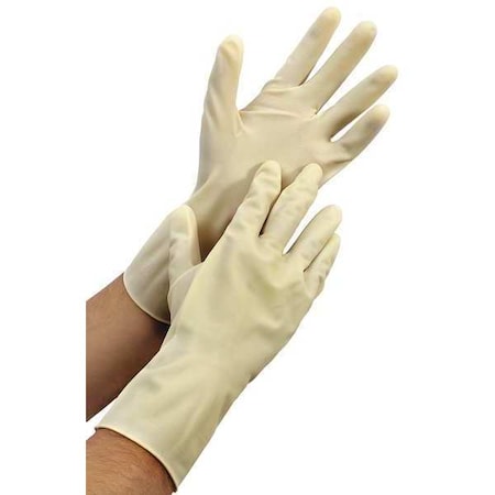 Chemical Resistant Gloves, Natural Rubber Latex / Neoprene, 12 in L, 13 mil, Beige, 8, 1 PR MPN:48UP07