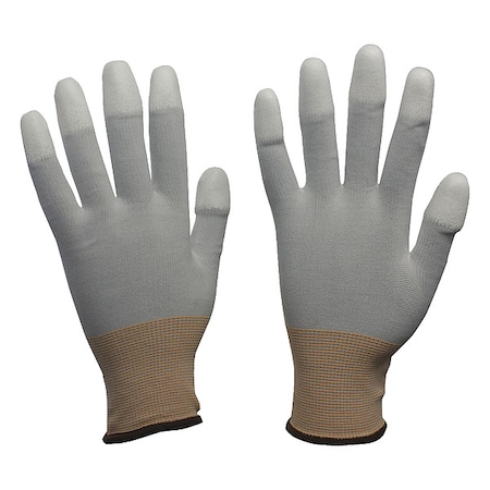 Coated Gloves, Polyurethane, Smooth, Fingertips, 1 Abrasion Level, White, L (9) 1 PR MPN:48UP78