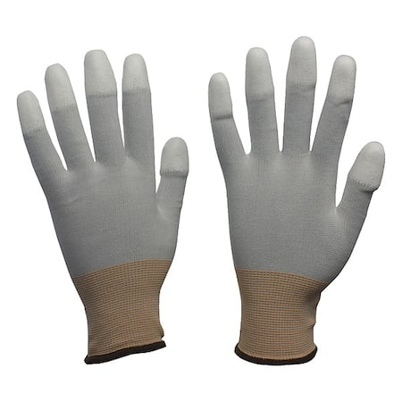 Coated Gloves, Polyurethane, Smooth, Fingertips, 1 Abrasion Level, White, XL (10) 1 PR MPN:48UP79