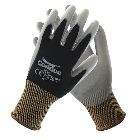 Coated Gloves, Palm Coverage, Polyurethane, Smooth, 13 ga., Abrasion Level 3, 2XL, 1 PR MPN:48UP90