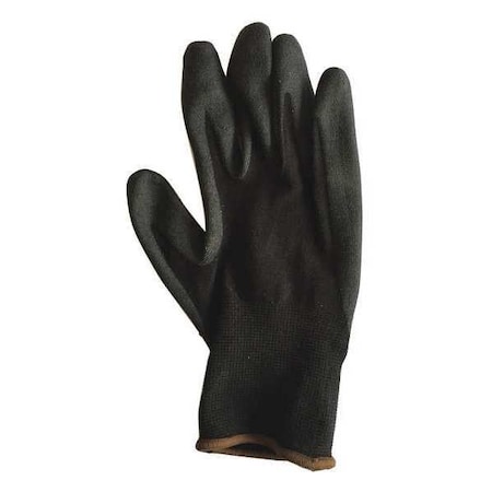 Coated Gloves, PVC, Foam, Palm, 4 Abrasion Level, Black, S (7) 1 PR MPN:48UP91