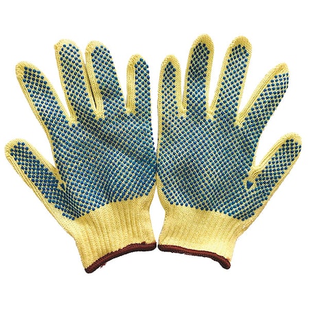 Cut Resistant Coated Gloves, Cut Level A4, Dotted, PVC, Dotted, M 1 PR MPN:48UR43