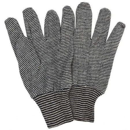 Knit Gloves, Cotton, None Uncoated, Salt/Pepper, L, 1 PR MPN:48UR58