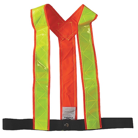 Safety Vest, Orange/Red, Hook-and-Loop MPN:491R71