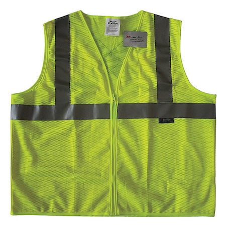 Safety Vest, Yellow/Green, M, Zipper MPN:491T02