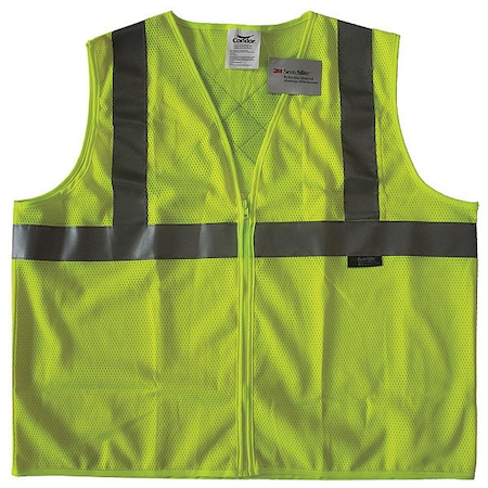 Safety Vest, Yellow/Green, XL, Zipper MPN:491T03