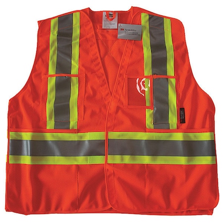 Safety Vest, Orange/Red, L/XL MPN:491T13