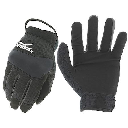 Condor Mechanics Gloves, Synthetic Leather Palm, Polyester Back, 10, Black MPN:493V19