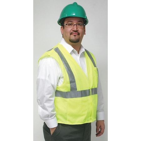 3XL Flame Resistant Tear Away Vest, Lime MPN:4CWA2