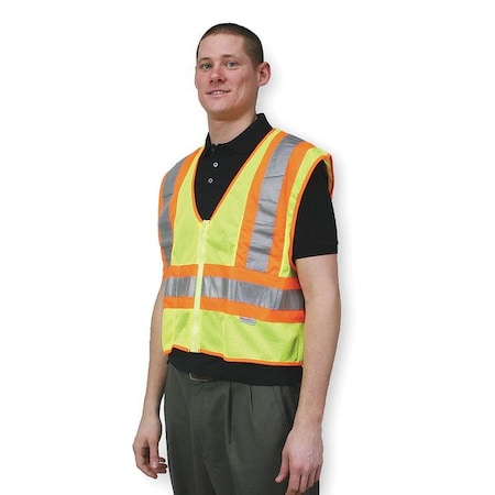4XL Class 2 High Visibility Vest, Lime MPN:4CWC6