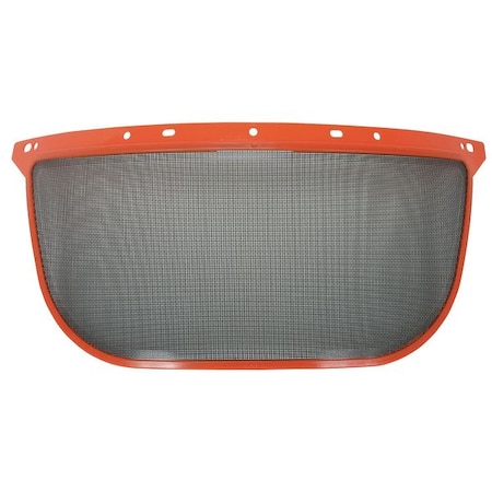 Face Shield Visor, Black, Orange Visor, 6-1/2