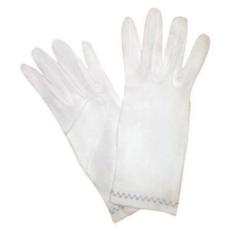Reversible Inspection Gloves, Nylon, 9 in Length, Heavy, White, Size L, 12 PK MPN:4JD15