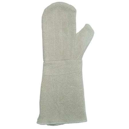 Condor Heat Resistant Mitten, Terry Cloth, 450 Degrees F Max Temp., Gauntlet Cuff White, L ( 9 ) MPN:4JD74