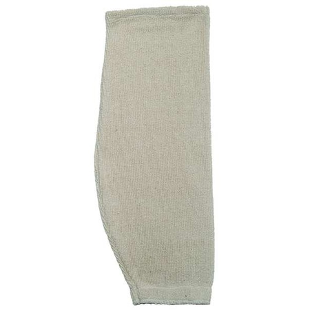 Knit Sleeve, Terry Cloth, 19 in Length, White, Straight Cuff MPN:4JD84