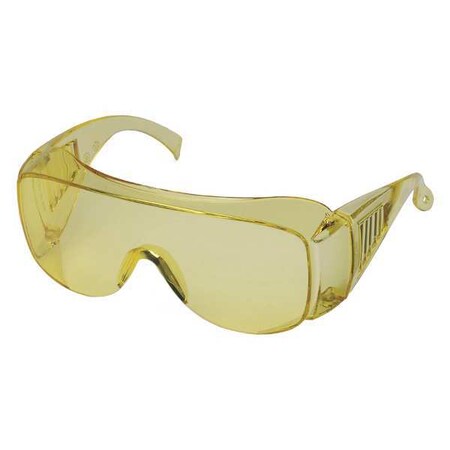 Condor Visitor, Safety Glasses, Anti-Scratch, Amber Lens, Amber Frame, Frameless MPN:4JND7