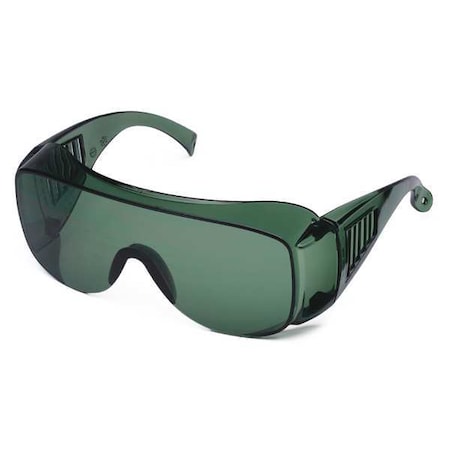Condor Visitor, Safety Glasses, Anti-Scratch, Green Lens, Green Frame, Frameless MPN:4JND8