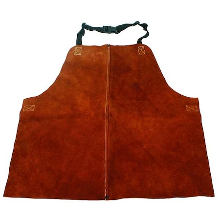 Welding Apron, Leather, 18 in Length, Brown, Universal MPN:4KXH1