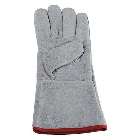 Left Hand Only Welding Glove, Gauntlet Cuff, Wing Thumb, Leather Cowhide, M MPN:4NHC9