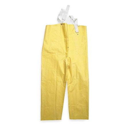 Rain Bib Overall, SBR, 31 in Inseam, 50 in to 52 in Waist, 18 mil Thickness, Yellow, 4XL MPN:4PCT1