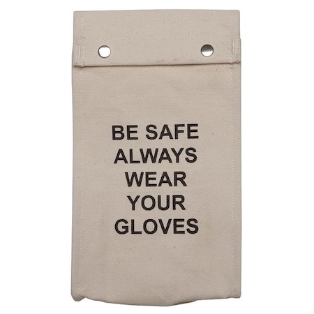 Glove Bag, Canvas, 14 in Length, Beige MPN:4T498
