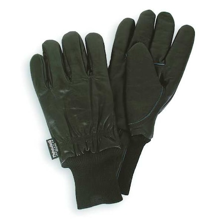 Cold Protection Gloves, Grain Cowhide Leather Palm, Thinsulate Lining, Black, S ( 7 ) MPN:4TJW2