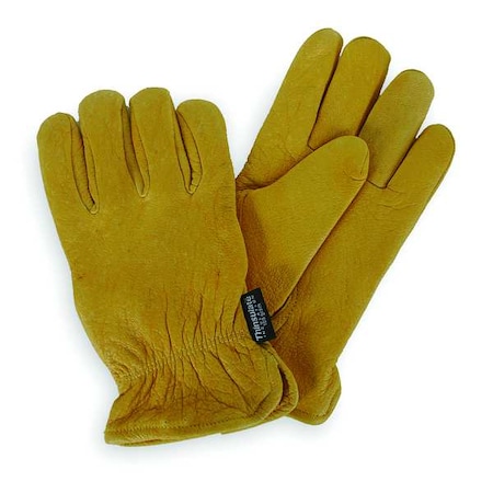 Cold Protection Gloves, Grain Deerskin Leather Palm, Thinsulate Lining, Golden Yellow, XL ( 10 ) MPN:4TJW9