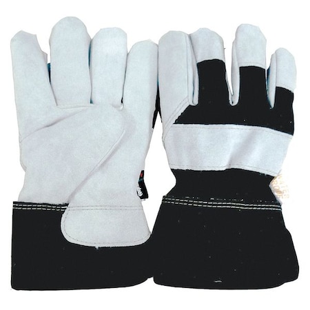 Cold Protection Gloves, Split Cowhide Leather Palm, Thinsulate Lining, Natural Gray, XL ( 10 ) MPN:4TJX4