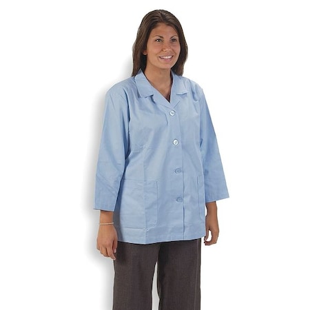 Collared Lab Jacket, Polyester/Cotton, 2 Pockets, Buttons MPN:4TVZ4