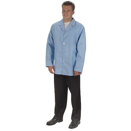 Collared Lab Jacket, Polyester/Cotton, 3 Pockets, Buttons MPN:4TWA7