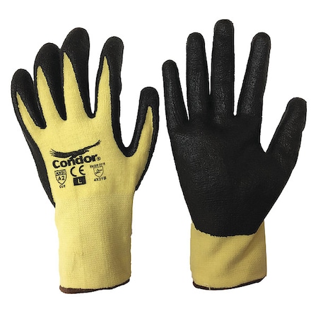 Cut Resistant Coated Gloves, Cut Level A2, Dipped, Nitrile, Rough, S 1 PR MPN:4TXK1