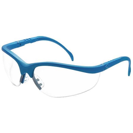 Nome, Safety Glasses, Anti-Scratch, Clear Lens, Blue Frame, Half-Frame MPN:4VAZ1