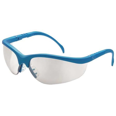 Nome, Safety Glasses, Anti-Scratch, Light Gray Lens, Blue Frame, Half-Frame MPN:4VAZ3