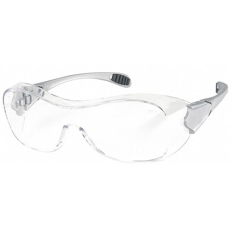 Safety Glasses, Oxulux, Anti-Fog Lens, Scratch-Resistant, Polycarbonate, Frameless, Clear/Gray, OTG MPN:4VCD5