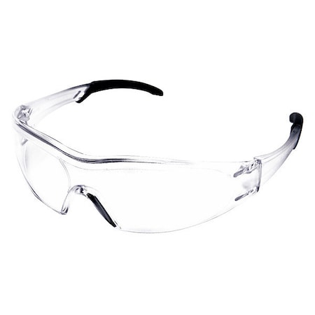 Chaise Rocks, Safety Glasses, Anti-Scratch, Clear Lens, Black/Clear Frame, Frameless MPN:4VCE2