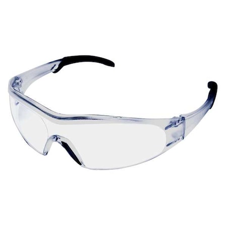Chaise Rocks, Safety Glasses, Anti-Fog, Clear Lens, Black/Clear Frame, Frameless MPN:4VCE5