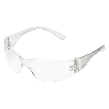 Safety Glasses, Condor Mini V, Clear Uncoated Lens, Polycarbonate, Frameless, Wraparound, Unisex MPN:4VCG3