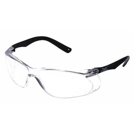Safety Glasses, Anti-Fog, Anti-Static, Anti-Scratch, Frameless, Black Arm, Clear Lens MPN:4VCK4