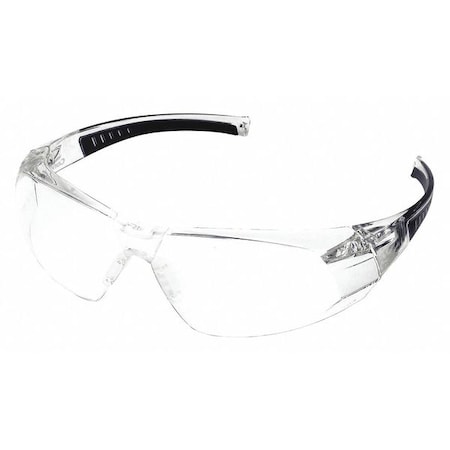 Safety Glasses, Addison Series, Anti-Scratch, Frameless, Wraparound, Clear Arm, Clear Lens MPN:4VCK9