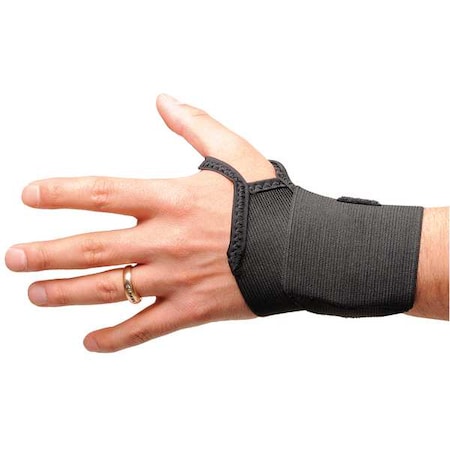 Wrist Wrap, Elastic, Slide On, Single Strap, Ambidextrous, Black, Size S MPN:4WW02