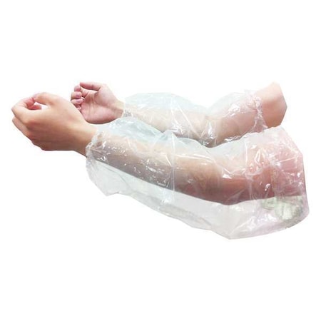 Protective Sleeves, Universal, Polyethylene, Elastic Cuff, Welded Seam, 100 PK MPN:4XUA1