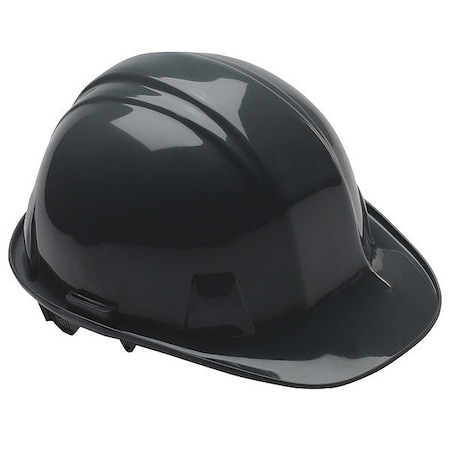 Front Brim Hard Hat, SL Series, Polyethylene, Type 1, Class E, Ratchet (4-Point), Side Slots, Black MPN:52LC93