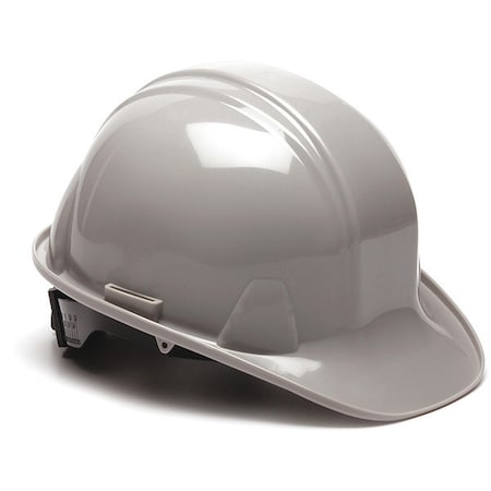 Front Brim Hard Hat, SL Series, Polyethylene, Type 1, Class E, Ratchet (4-Point), Side Slots, Gray MPN:52LC94