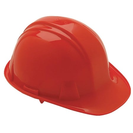 Front Brim Hard Hat, SL Series, Polyethylene, Type 1, Class E, Ratchet (4-Point), Side Slots, Red MPN:52LC95